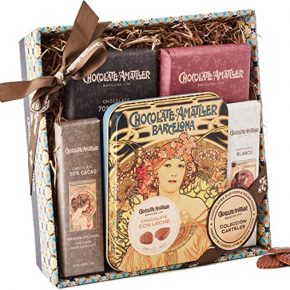 cesta de regalo para navidad de chocolates gourmet